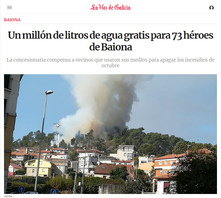 Baiona ahorra un 10% de agua al rebajar la presión a la mitad en el casco urbano